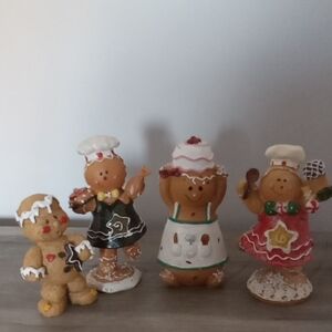 Gingerbread Chef & Bakers Figurines Set